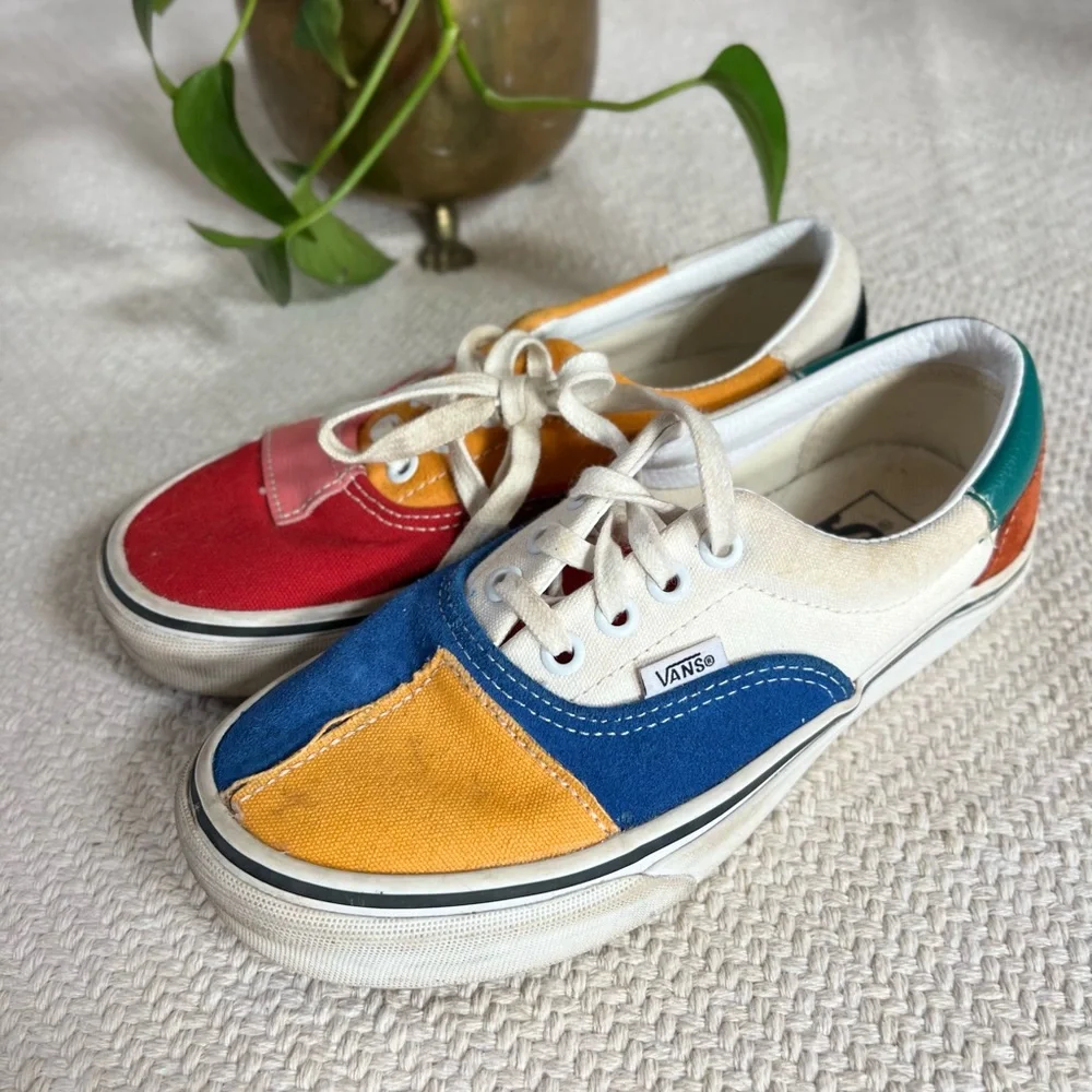 Vans Era Patchwork Multi Colorblock Suede & Canvas Low Top Sneakers - Picture 3 of 7